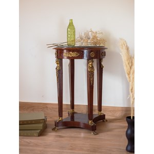 Guéridon en bois et marbre n°148