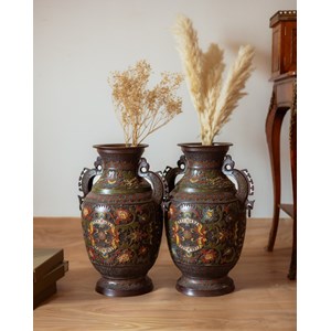 Paire de vases du japon en bronze n°100