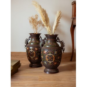 Paire de vases du japon en bronze n°100