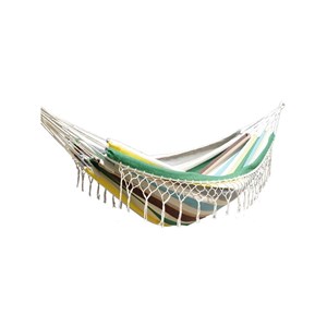 Set support en métal avec hamac simple à franges multicolore