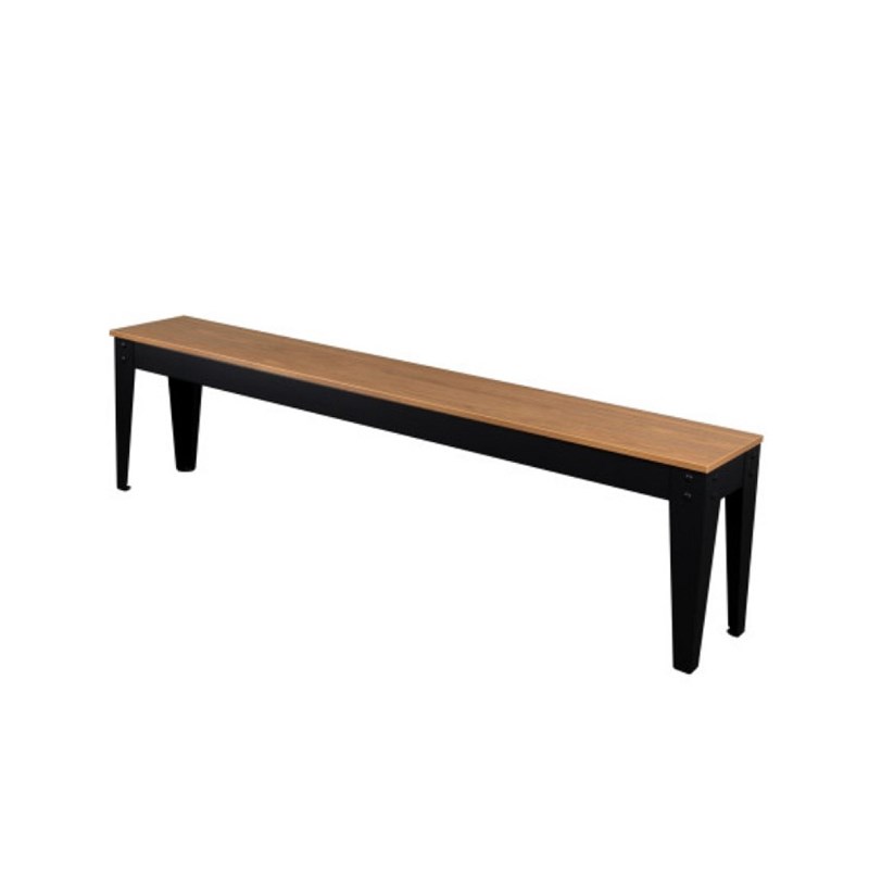 Banc intérieur noir-châtaignier
