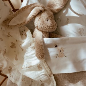 Lange en gaze de coton baby bunny (120 x 120 cm)
