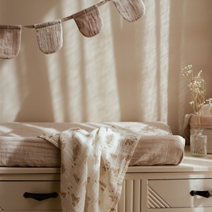 Lange en gaze de coton baby bunny (120 x 120 cm)