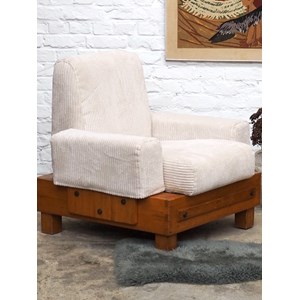 Paire de fauteuils 70's en pin n°806