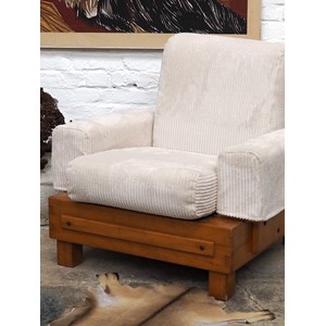 Paire de fauteuils 70's en pin n°806