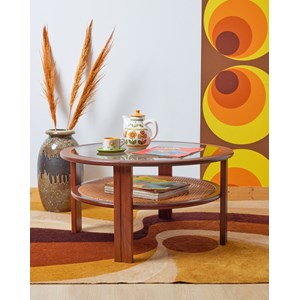 Table basse scandinave en bois foncé n°736