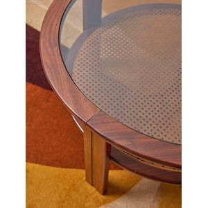 Table basse scandinave en bois foncé n°736