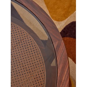 Table basse scandinave en bois foncé n°736