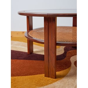 Table basse scandinave en bois foncé n°736