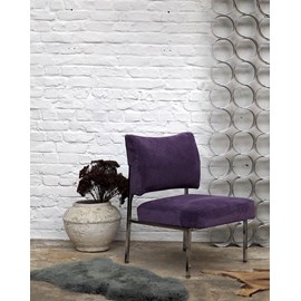 Chauffeuse en velours et chrome n°78