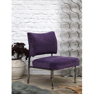 Chauffeuse en velours et chrome n°78