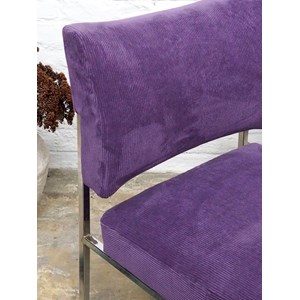 Chauffeuse en velours et chrome n°78