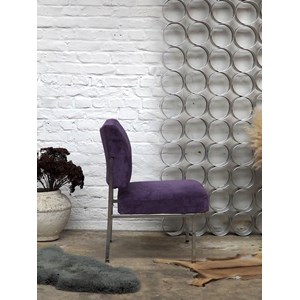 Chauffeuse en velours et chrome n°78