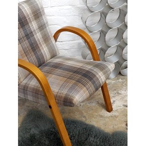 Fauteuil steiner en bois et tissu n°660