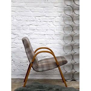 Fauteuil steiner en bois et tissu n°660