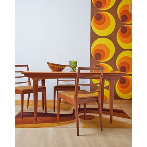 Table à manger scandinave en bois clair n°1060