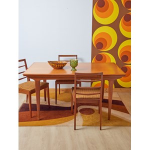 Table à manger scandinave en bois clair n°1060