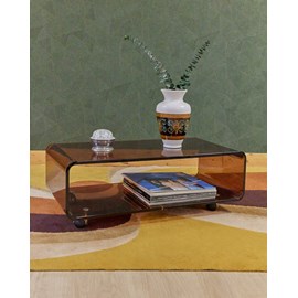 Table basse en plexiglass fumé n°742