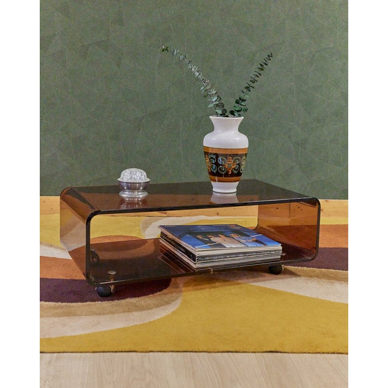 Table basse en plexiglass fumé n°742