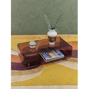 Table basse en plexiglass fumé n°742