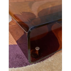Table basse en plexiglass fumé n°742