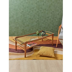 Table basse scandinave en bois clair n°740