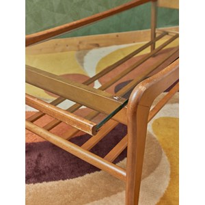 Table basse scandinave en bois clair n°740