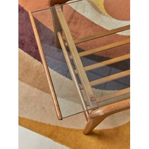 Table basse scandinave en bois clair n°740