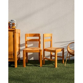 Paire de chaises en orme maison regain n°1202