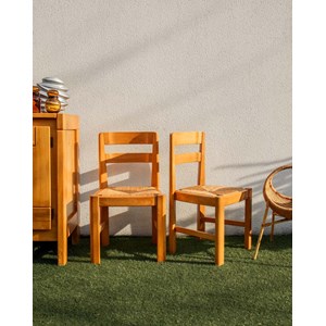 Paire de chaises en orme maison regain n°1202