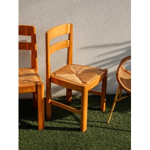 Paire de chaises en orme maison regain n°1202