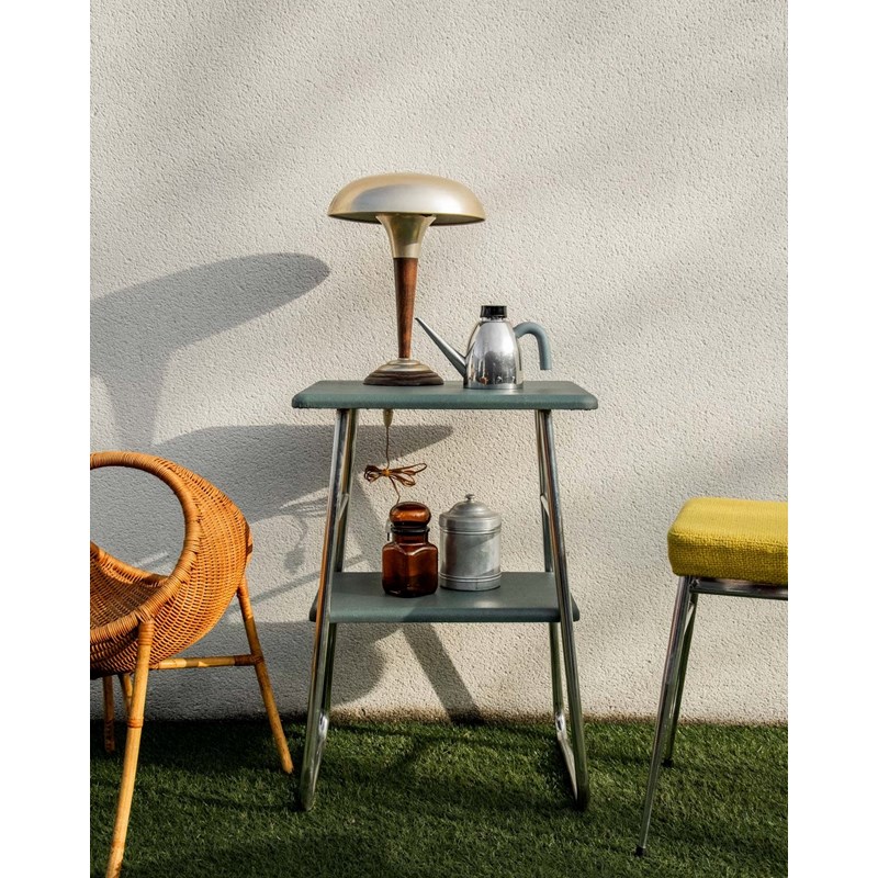 Table d'appoint industrielle en chrome n°778