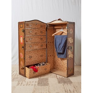 Grande malle cabine en métal n°246