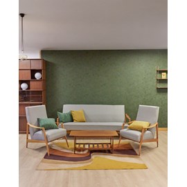 Nsemble de salon scandinave en bois clair n°122