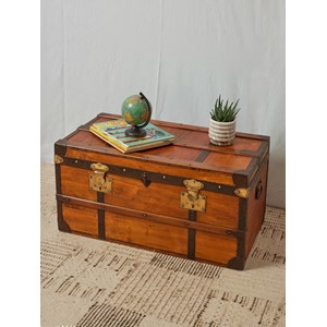 Grande malle en bois clair n°236