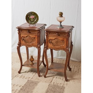 Paire de chevets en marbre rose n°1178