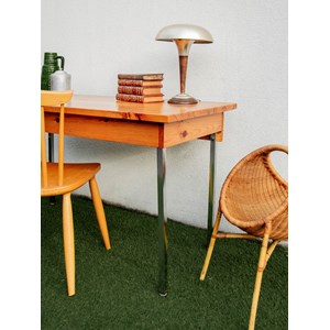 Yvan, le bureau en pin et chrome n°478