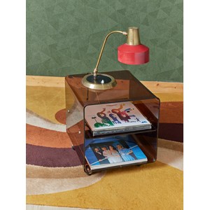 Table d'appoint en plexiglass fumé n°781