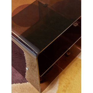 Table d'appoint en plexiglass fumé n°781