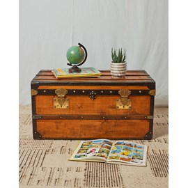 Petite malle en bois et laiton n°239