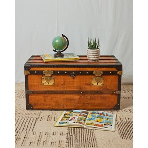 Petite malle en bois et laiton n°239