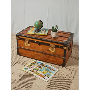 Petite malle en bois et laiton n°239