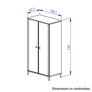 Armoire marcel - 2 portes