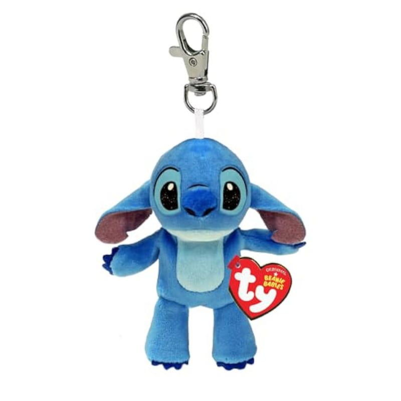 Beanie babies clip - bague porte-clés en peluche douce - stitch