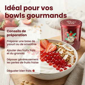 Perles de fruit : fraise - bubble tea