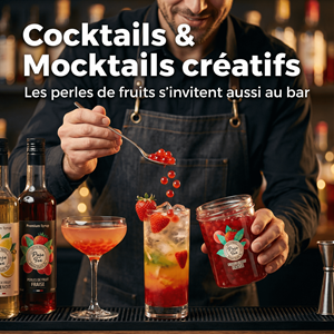 Perles de fruit : fraise - bubble tea