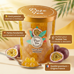 Perles de fruit : passion - bubble tea