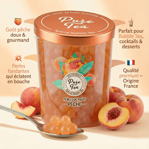 Perles de fruit : pêche - bubble tea