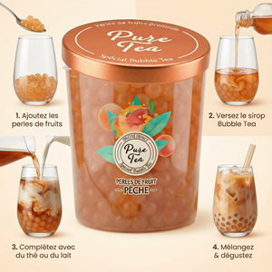 Perles de fruit : pêche - bubble tea