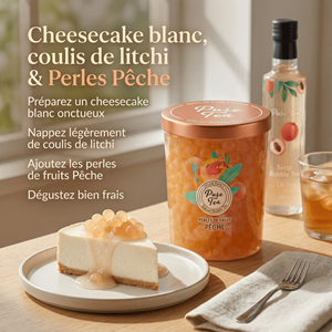 Perles de fruit : pêche - bubble tea